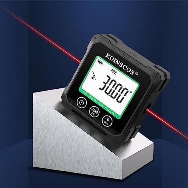 Imagem de Medidor de ângulo recarregável, medidor de ângulo magnético, caixa de nível magnético forte de 4 lados com inclinômetro de transferidor de luz de fundo LCD para marcenaria, serra de mesa, construção e