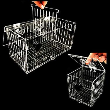 Imagem de Reefing Art Caixa magnética pequena para criador de aclimatação anêmona coral forte ímãs N52 para vidro de 1/2 polegada (cubo de 11,4 cm)