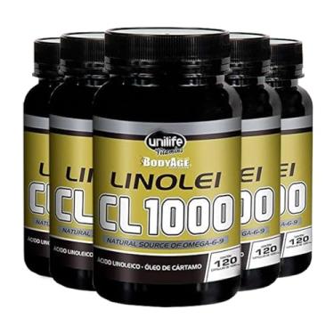Imagem de Kit 5 Linolei Cl 1000 Óleo de Cártamo Unilife 120 Cápsulas