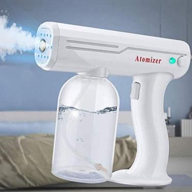 Imagem de 1300W 800ML Elétrico ULV Fogger Handheld Bule Light Pulverizador Sem Fio Desinfetante Nano Pistola de Vapor Atomizador Portátil