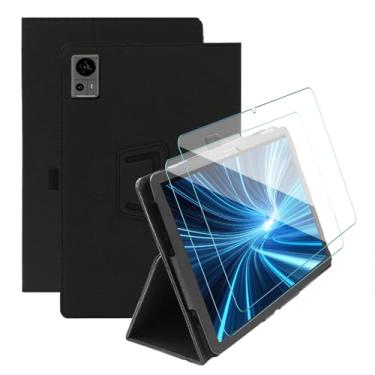 Imagem de Capa para tablet TECLAST T60, alça de mão embutida e suporte para caneta, vêm com 2 peças protetoras de tela de couro PU, hibernar/despertar automaticamente, fecho magnético, capa inteligente para