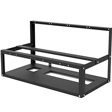 Imagem de Moldura de equipamento de mineração de 8 GPU, estrutura de aço para mineração de ar aberta para criptomoedas, Bitcoin, ETH, ETC ZEC, ferramentas de acessórios de mineração - Apenas moldura, ventiladores e GPU não estão incluídos