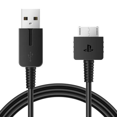 Imagem de Funturbo Cabo carregador PS Vita atualizado, cabo de carregamento PlayStation Vita PSV 1000 USB para dados e carregador de energia, 1 m