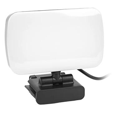 Imagem de Iluminação de Videoconferência, Luzes de Selfie de Preenchimento Portátil de 3 Níveis, Lâmpadas de Mesa Recarregáveis ​​ajustáveis ​​com Cabeça Giratória de 360° para Transmissão