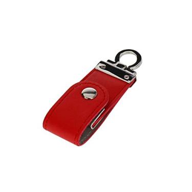 Imagem de 32GB PU chaveiro 3.0 USB Flash Drive Pen Drive armazenamento de dados pen drive pen drive pen drive pen drive drive USB 3.0 pen drive U disco - vermelho