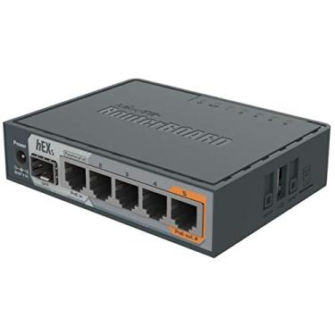Imagem de MikroTik Roteador Gigabit Ethernet HEX S com porta SFP (RB760iGS)