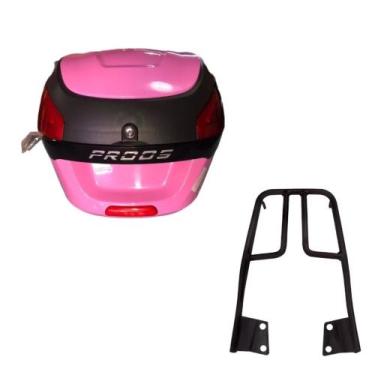 Imagem de Baú 29 litros Rosa com Bagageiro para Fazer 150 2014 em diante - Awa