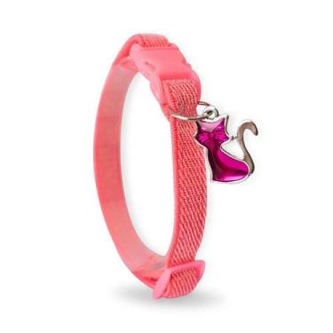 Imagem de Coleira Modernpet Gloss Elástica Rosa para Gatos