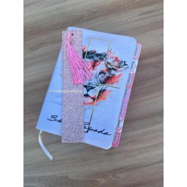 Imagem de Biblia NTLH Leao Adonai com abas adesivas + marca paginas - Com INDICE