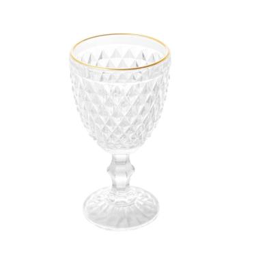 Imagem de Taça para Água Bico de Abacaxi de Vidro Fio de Ouro - Lyor