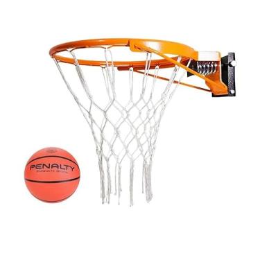 Imagem de Aro de basquete oficial retrátil com rede chuá e bola