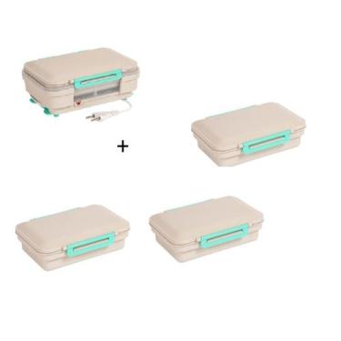 Imagem de Conjunto Marmiteira Elétrica Tradicional + 3 Refil Pote Marmiquent - I