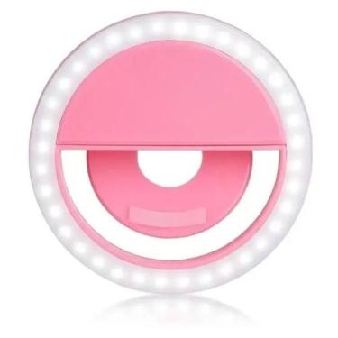 Imagem de Selfie Ring Light Clipe Anel Led Celular Universal - Rosa - Smart