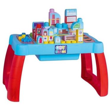 Imagem de Mesa Didática Interativa CotiBlock Com 40 Peças Brinquedo - Cotiplás