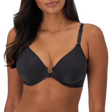 Imagem de Bali Sutiã feminino Comfort Revolution com fecho frontal e aro DF3P66, Preto, 38C