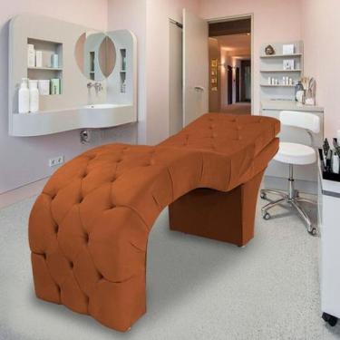 Imagem de Maca Estética Estofada Reclinável Ergonômica Veludo Vanessa - Black Ho