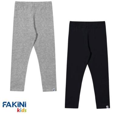 Imagem de Kit 2 Calça Legging Feminina Calça Infantil Juvenil Algodão - Kamylus,