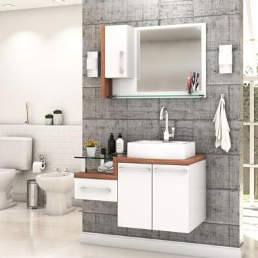 Imagem de Gabinete para Banheiro C/cuba RT41 e Espelheira Legno 830 - Compace, B