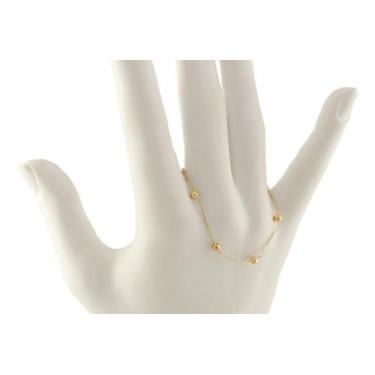 Imagem de Pulseira Feminina Bolinhas 16 Cm 3 Mm Ouro 18k Certificado - JOIE JOIA