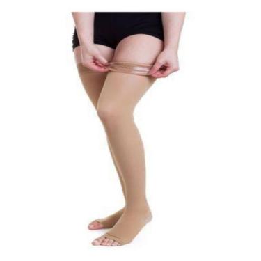Imagem de Meia 7/8 Média Compressão 20-30mmhg 6000 Venosan P/ Varizes, Bege, XG