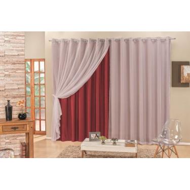 Imagem de Cortina Elegance Para Varão Simples 3 Metros x 2,50 Semi Blackout com 