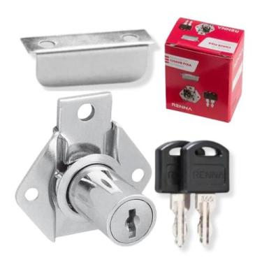 Imagem de Fechadura Tambor 22mm / 31mm Lingueta Curta Renna P/ Móveis Armários G