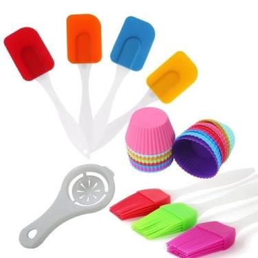 Imagem de Kit Culinária - Separador De Ovo, Pincel, Espátula E Formas - Neoimp