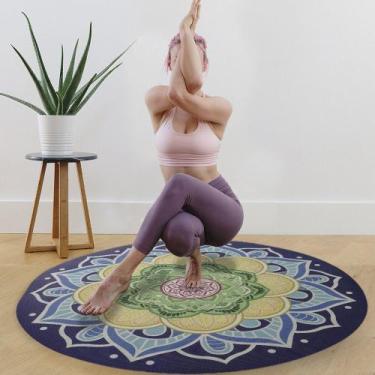 Imagem de Tapete Decorátivo Pvc Mandala Chakras - 1,20m - Dharma Yogui