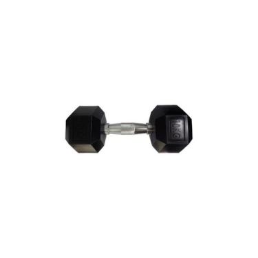 Imagem de Halteres Sextavado Injetado com Pegada Cromada 10,0Kg - ANILHAS FITNES