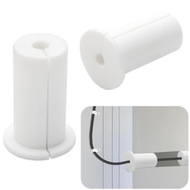 Imagem de Kit de roteamento de cabos Starlink para orifício de parede de 2,5 cm, bucha de parede para acessórios Starlink Passagem de cabo de parede através de ilhós de cabo Ethernet externo de silicone, manga