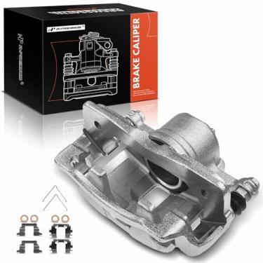 Imagem de A-Premium Conjunto de pinça de freio a disco compatível com Honda Civic 2003-2011 compatível com 2007-2008 Acura RSX 2002-2006 Base dianteira esquerda ou direita