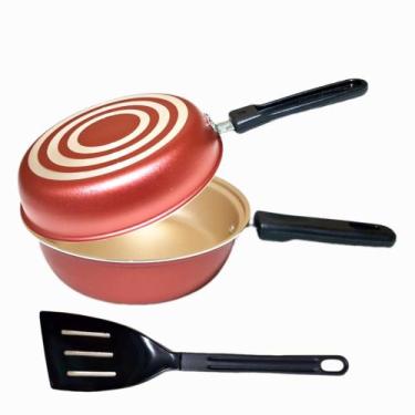 Imagem de Omeleteira Antiaderente 18cm  Teflon Panquequeira  - Marcolar, Cereja