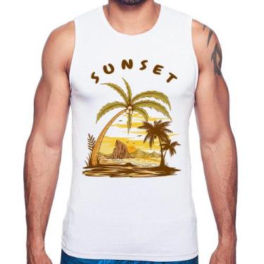 Imagem de Regata Sunset Beach - Foca na Moda, Branco, GG