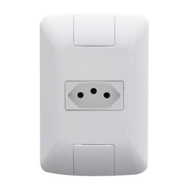 Imagem de Conjunto Tomada 20 Amperes Branco Aria Placa 4x2 Tramontina
