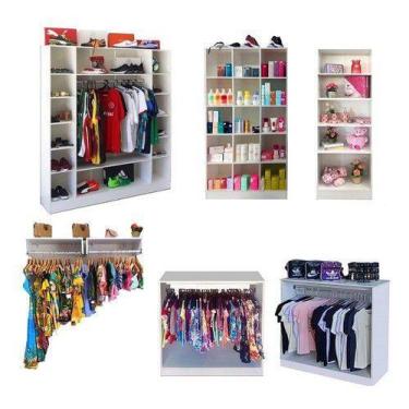 Imagem de Caixa Organizador Prateleiras Roupas Brinquedos Loja Closet - Magia Mó