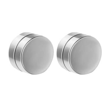 Imagem de Brinco Masculino Magnético Prateado / Imã / Alargador Falso - PAR - Vo