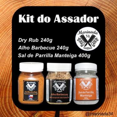 Imagem de Kit do Assador - Temperos e Sal de Parrilla - Marinada 34 Temperos Esp