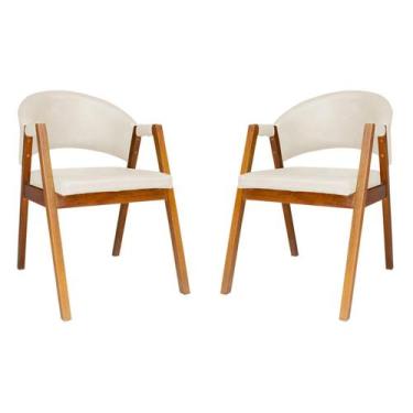 Imagem de Kit 02 Cadeira Jantar Estofada Área Gourmet material sintético Antonel