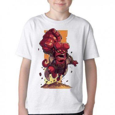 Imagem de Camiseta Infantil ou adulto Hellboy Blusa Criança todos tamanhos - Emp