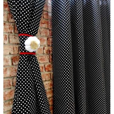 Imagem de Cortina De Cozinha Estampada  2m X 1,50m Póa  Com Abraçadeira - Recant