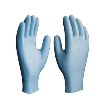 Imagem de Luva Imbat Nitrílica de Procedimento  Azul Tamanho 8 Médio - Embalagem