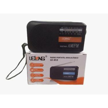 Imagem de Rádio Portátil Analalógico De Pilhas Lelong Le-653 Am/Fm