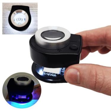 Imagem de Lupa Zoom 20x Conta Fios LED UV Para Identificação Lente 25mm - C920 -