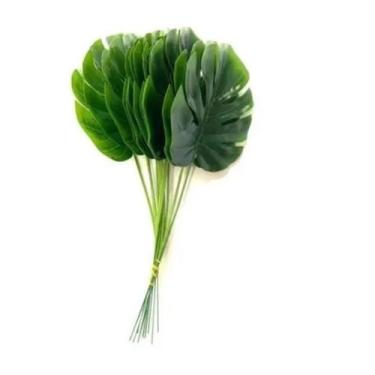 Imagem de Mini Costela de Adão Artificial com 12 folhas para decoração e Arranjo
