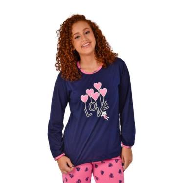 Imagem de KIT 3 Pijamas Feminino Inverno Manga Longa Malha Atacado - SLEEP PIJAM
