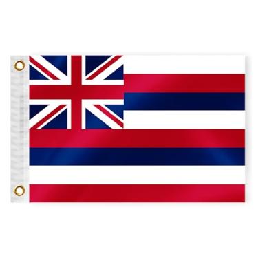 Imagem de Bandeira náutica de barco do estado do Havaí, 30,5 x 45,7 cm, dupla face, 3 camadas, HI, bandeira marítima, nylon, pequeno iate, vela, pontão, barco, quadriciclo, caminhão, jipe, motocicleta,