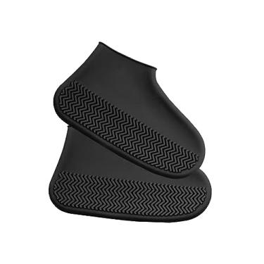 Imagem de #N/a Capas de à prova d'água Protetores de de chuva Adultos antiderrapantes Dobráveis Elásticos Galochas de chuva Capas de para chuva, Preto 32cm