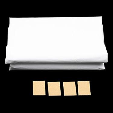 Imagem de Tela de Projeção Traseira de Cortina Semi Translúcida, 4 Pés X 6 Pés Com Etiquetas Penduradas de Casca e Vara para Projetor de Janela