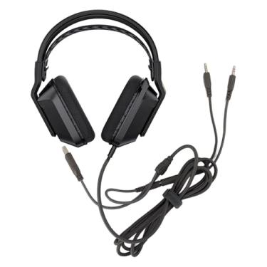 Imagem de Fone de Ouvido para Jogos Com Fio, Almofadas de Espuma de Memória Com Som Surround USB Fone de Ouvido para Jogos Com Faixa de Cabeça Ajustável Com Microfone, Fone de Ouvido de