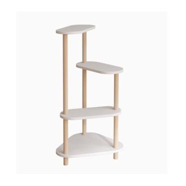 Imagem de Flower Rack，Plant Stand Indoor Outdoor，Corner Tiered Flower，Simple Plant Stand， Tall Plant Stands，for Patio Garden，Living Room，Corner Balcony and Bedroom，White(47*39*88cm/18.5*15.4*34.6in)
